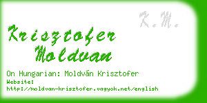 krisztofer moldvan business card